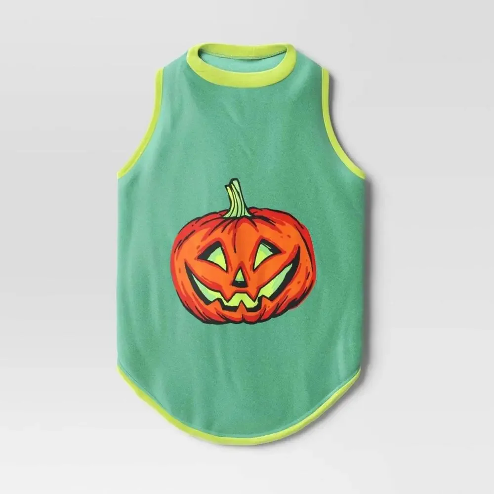 Halloween Retro Pumpkin Dog or Cat Sweatshirt Tank Top Hyde & EEK! Small Pet